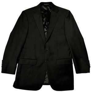 Calvin Klein Wool Blazer Jacket Sport Coat Black Mens 38 R 2 Button
